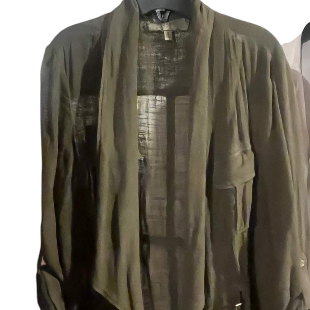 Utility Drape Front Jacket Torrid size 0 Olive Green